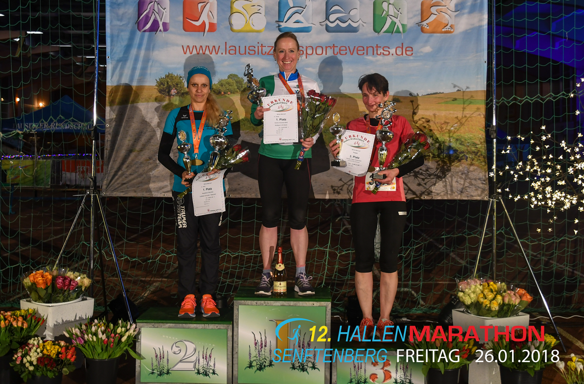 100 km Lauf beim Hallenmarathon 2018 in Senftenberg