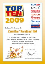 TOPTEN-Urkunde-Seenland100-2009