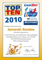 TOPTEN-Urkunde-Spreewald-Marathon-2010