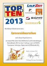TOPTEN-Urkunde-Spreewald-Marathon-2013